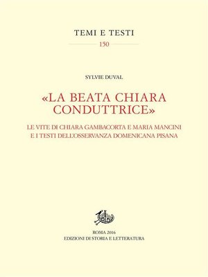 cover image of «La beata Chiara conduttrice»